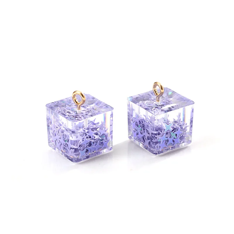 16 мм 6 шт./упак. квадратная фруктовая медведь звезда жемчужные шармы из полимера в