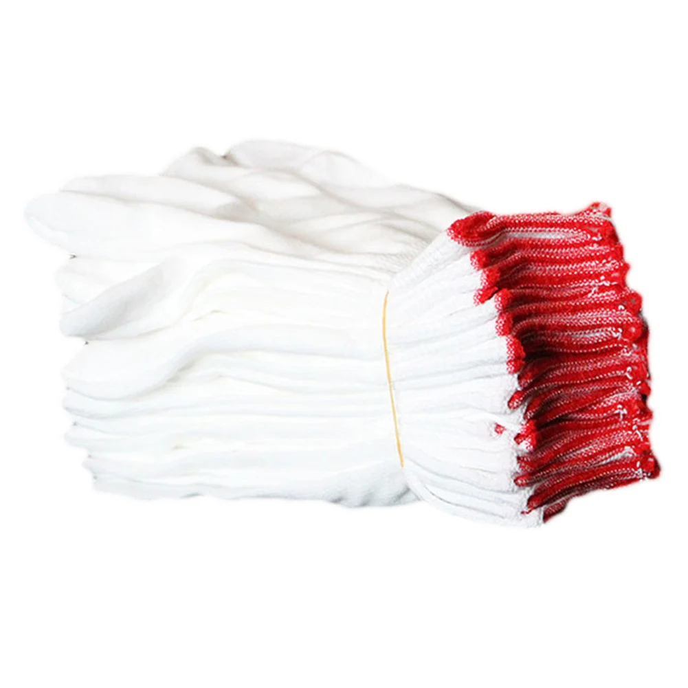 

12/24pcs Thin Nylon Labor Gloves Knitted Outdoor Garden Work Wear-resistant Non-slip Protective Gloves QJS Shop