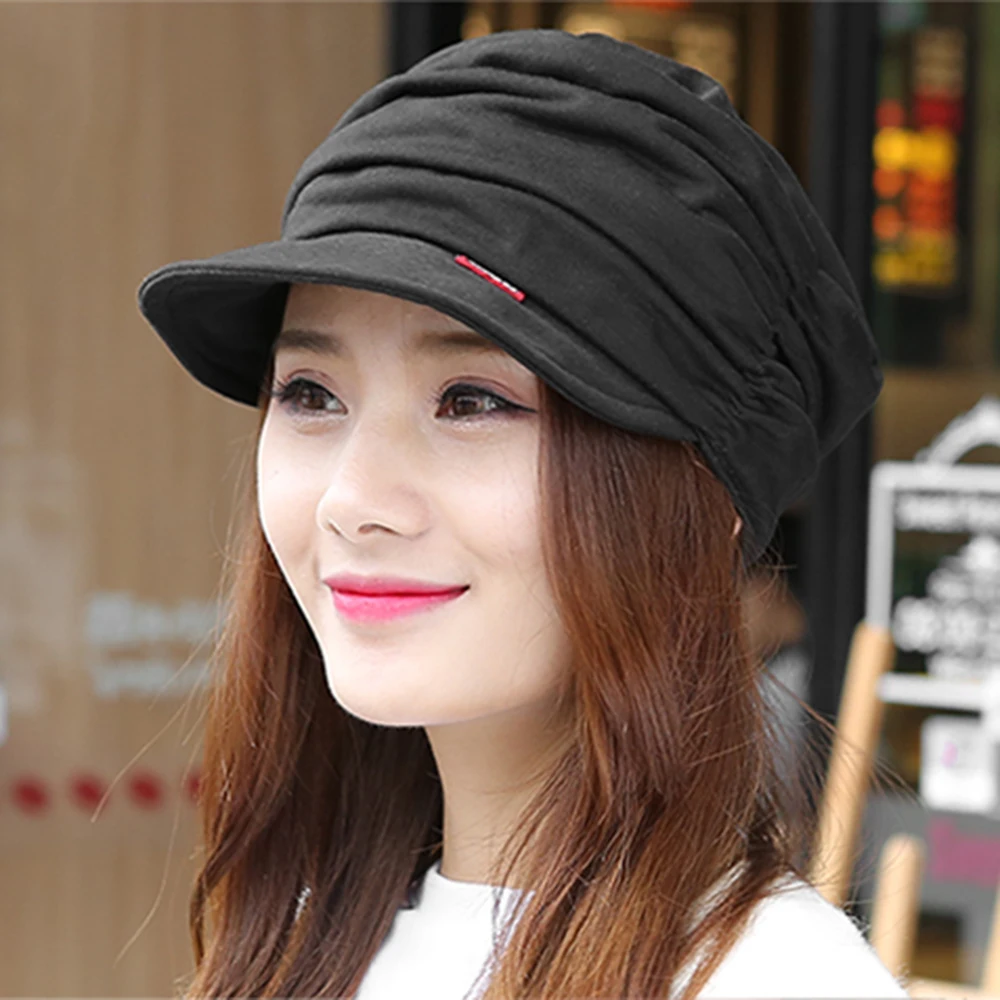 Шапка для кабинета зимняя женская Шапка-бини с драпировкой и слоями козырька