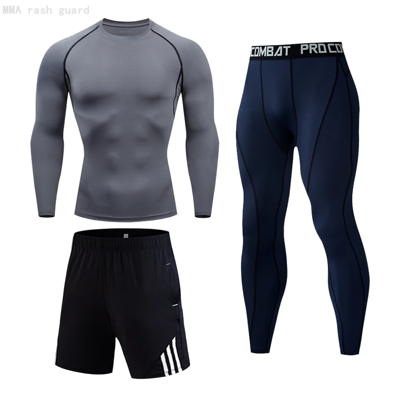 Брендовый мужской спортивный костюм 2021 однотонные влагоотводящие