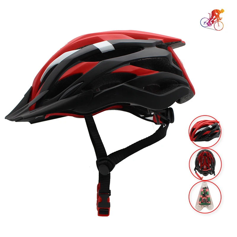 

HOT Sale Ultralight Cycling Helmet Taillight Cap Intergrally-molded Mountain Road Bike MTB Helmets Casco de equitación