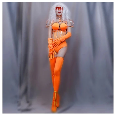 Прозрачный верхний бар DJ DS GOGO сценический костюм для выступлений сексуальный