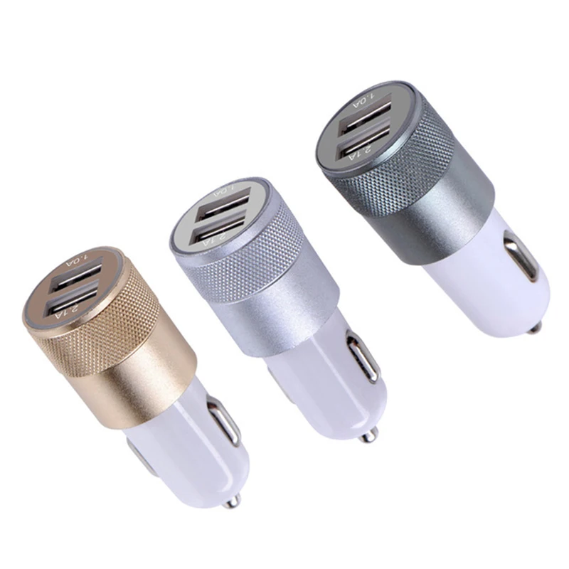 Автомобильное зарядное устройство Mini Dual USB с двумя портами автомобильное быстрое