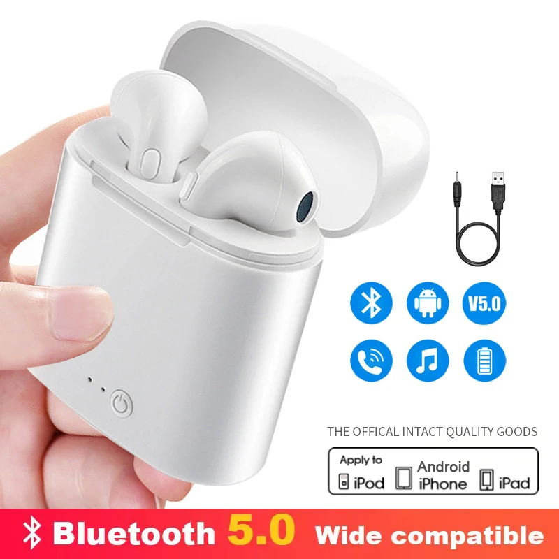 

i7s Tws Wireless Headphones Bluetooth Air Earphone Mini 3D Stereo Earbud Handsfree Headset With Charging Box For iPhone Xiaomi