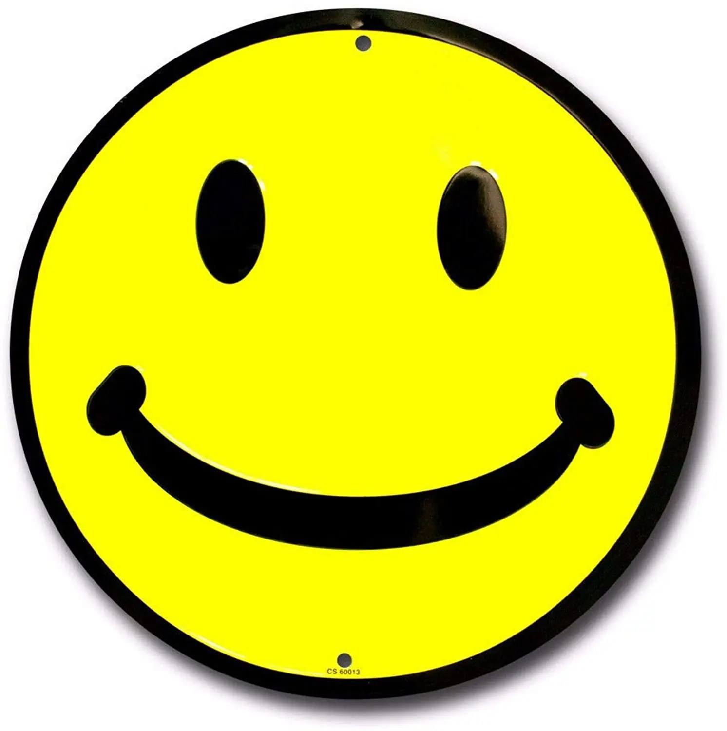 

Yellow Happy Smiley Face Round Metal Tin Sign Suitable for Home and Kitchen Bar Cafe Garage Wall Decor Retro Vintage