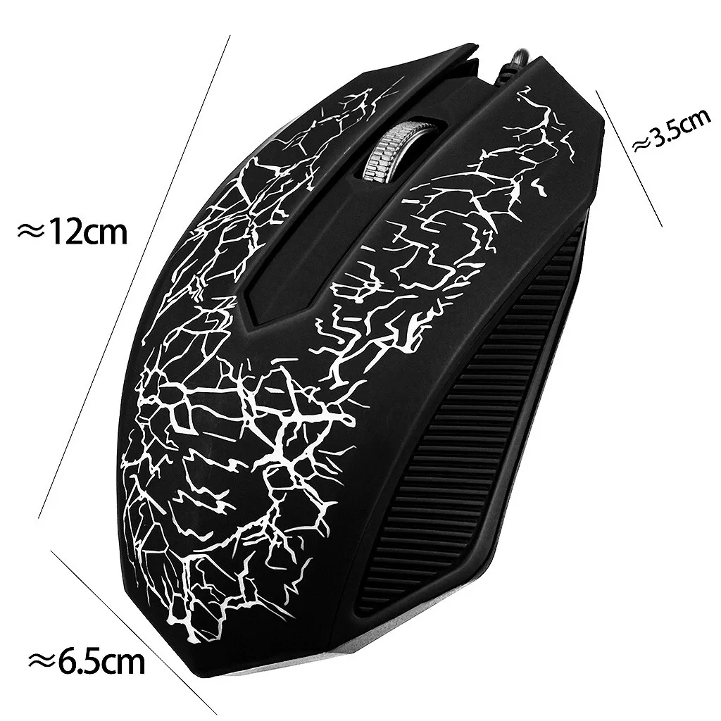 Профессиональная Проводная игровая мышь оптическая USB 2400DPI светодиодный RGB