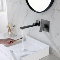 basin faucets bath brass hot and cold bathroom sink faucet wall mounted toilet bathtub swivel spout grey color mixer water tap