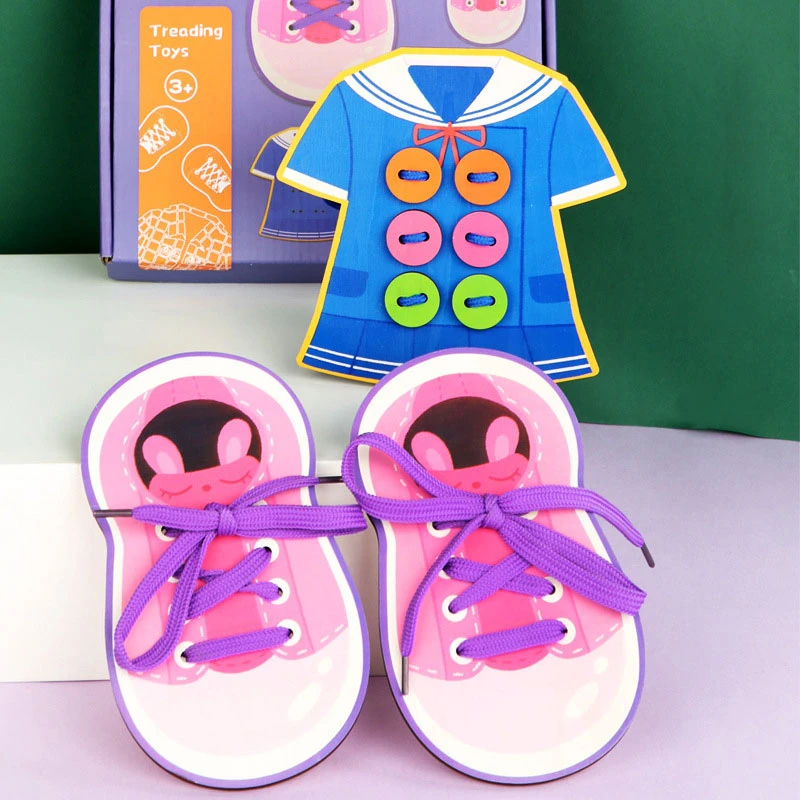 Обучающие двигательные жизненные навыки Монтессори деревянные игрушки для