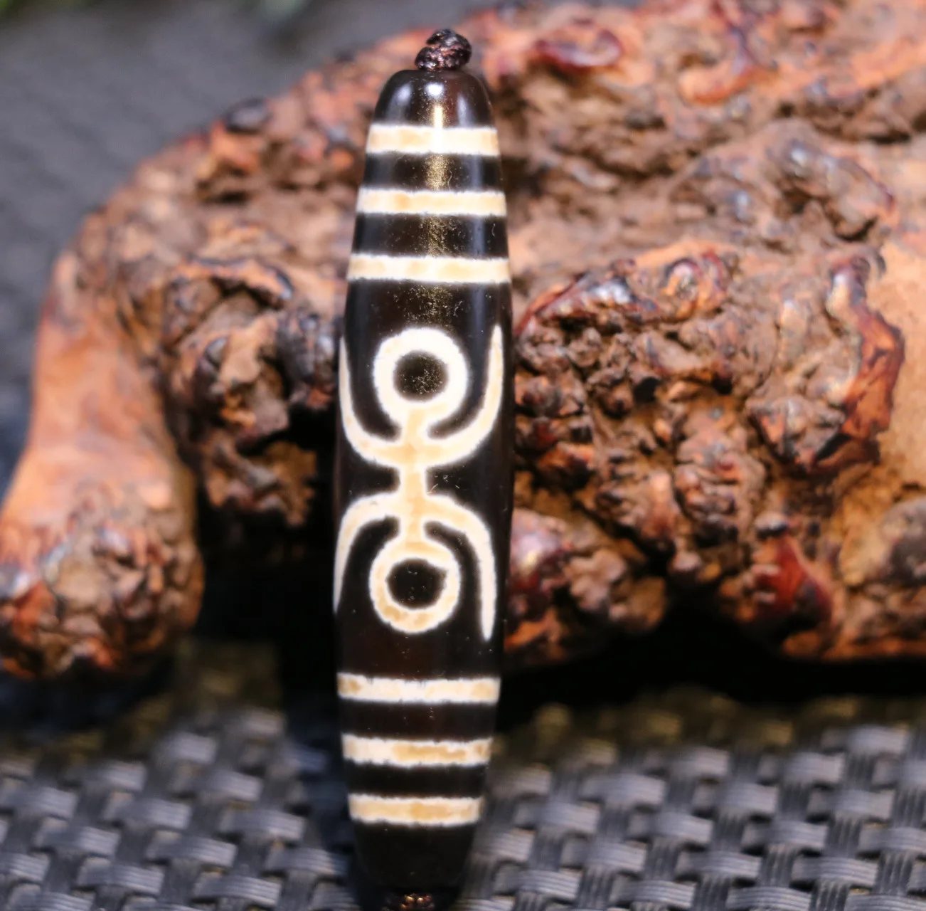 Волшебная сила энергия тибетский старый агат черно-белая гвирена таiren