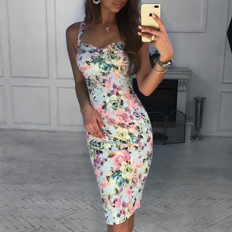 Сарафан женский с V-образным вырезом пикантное облегающее элегантное вечернее