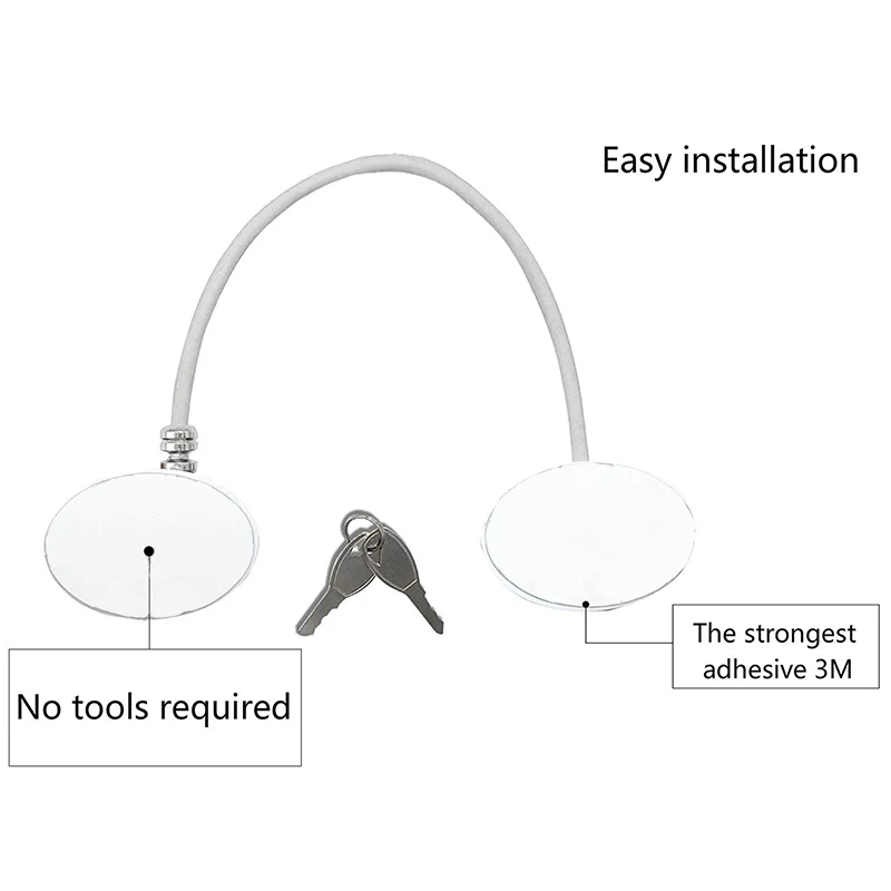 

Refrigerator Door Lock with 2 Keys for Fridge Lock Security for Child Safety, Clear Cabinet Lock, Dorm Fridge Lock, Compact Free