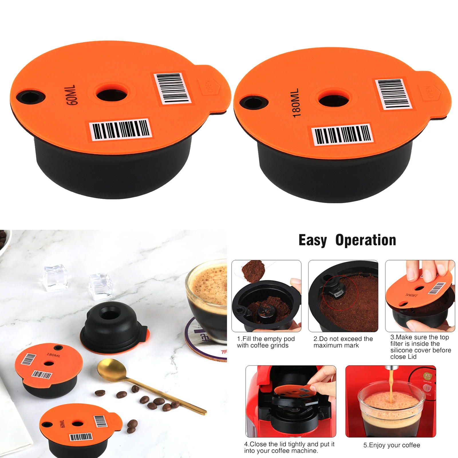 Многоразовые полипропиленовые пластиковые кофейные капсульные чашки для Bosch