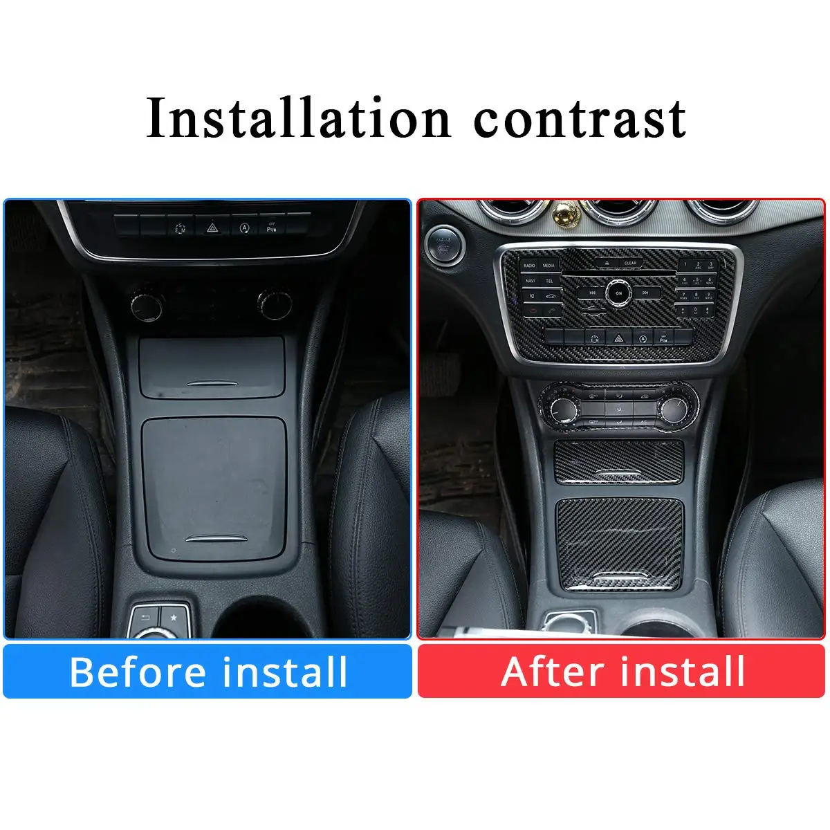 Мягкая коробка для хранения пепельницы из углеродного волокна Mercedes Benz CLA GLA A Class