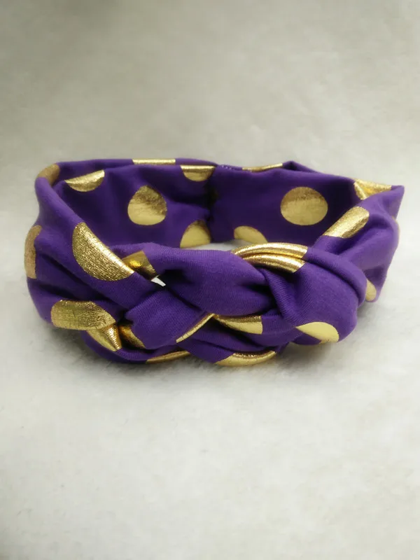 

Gold PU Newborn Headband Girls dot Knotted Bow Head Wraps Summer Hair Bands cute baby Headband Kids Hair Accessories 1 PCS
