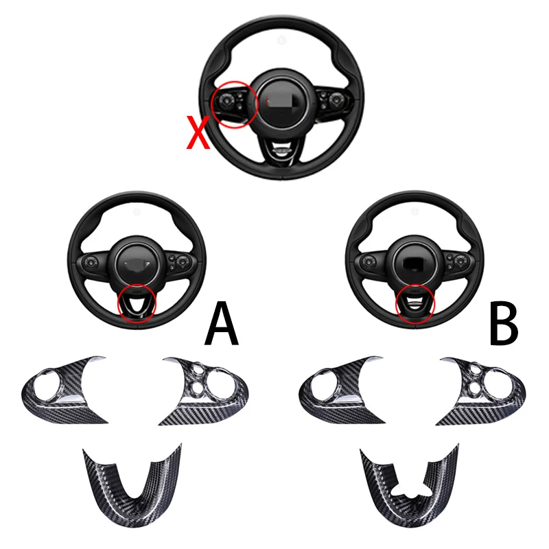 Декоративный чехол на руль из углеродного волокна для Bmw Mini Cooper S Clubman F54 F55 F56 F57 F60
