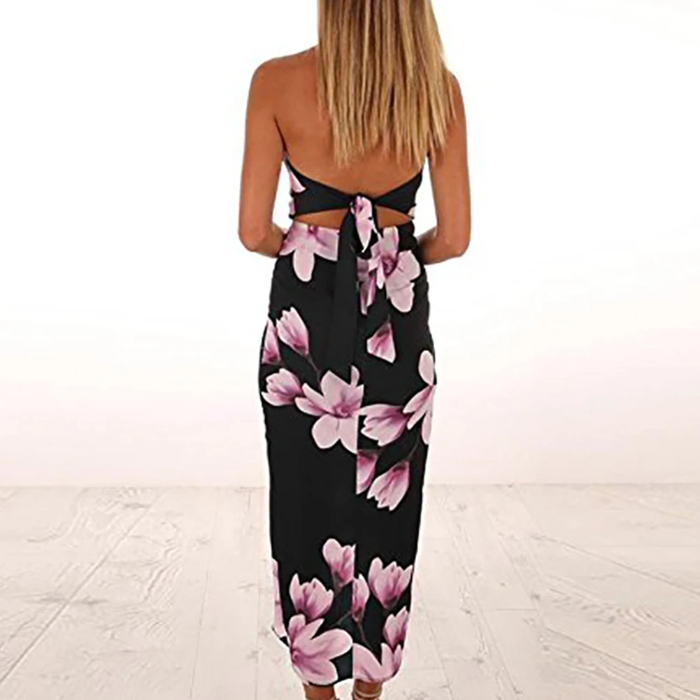 2019 модное сексуальное женское платье с цветочным принтом Несимметричное
