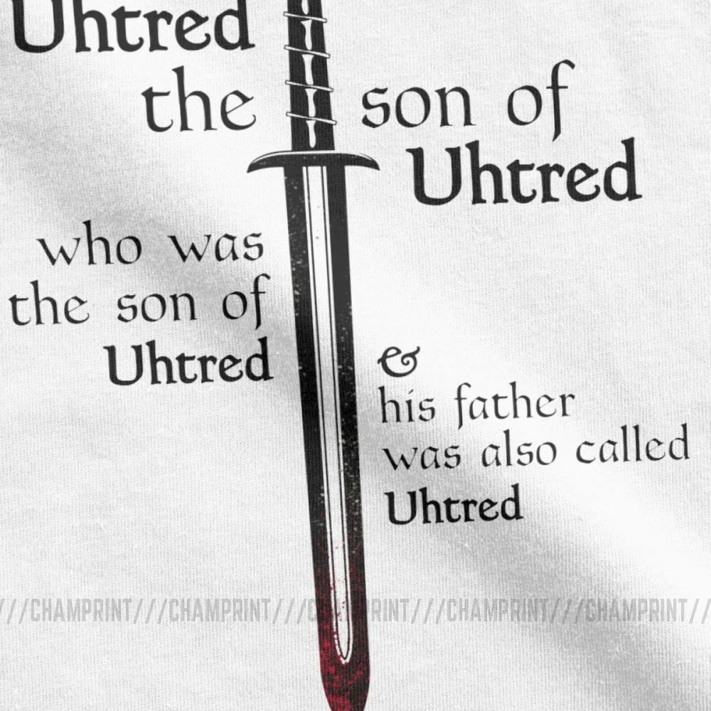 Мужская Винтажная Футболка Uhtred с коротким рукавом и круглым вырезом из хлопка |