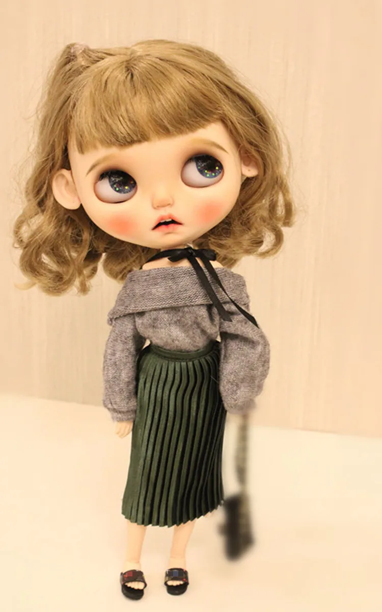 Кукла зимняя плиссированная юбка 1/6 Одежда для кукол (Fit Blyth Pullip BJD озон Kurhn Licca JerryB