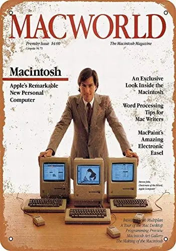 

8 x 12 Metal Sign - Macworld Steve Jobs Macintosh - Vintage Bar Wall Decorative