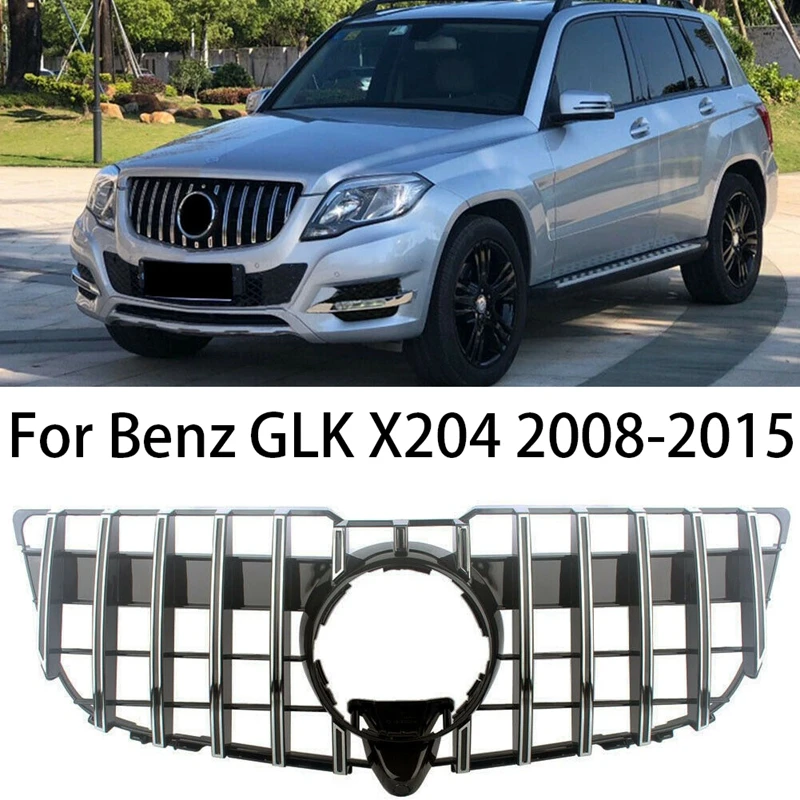 

Для Mercedes-Benz GLK X204 2008-2015 GT Алмазный Стиль автостайлинг Средний Центр решетка передний гриль радиатор решетка аксессуары