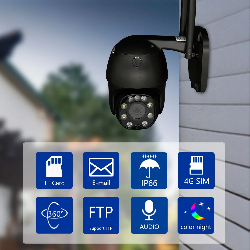 1080P 3G 4G сим карты Беспроводной с поддержкой Wi Fi Камера монитор CCTV уличная P2P ИК