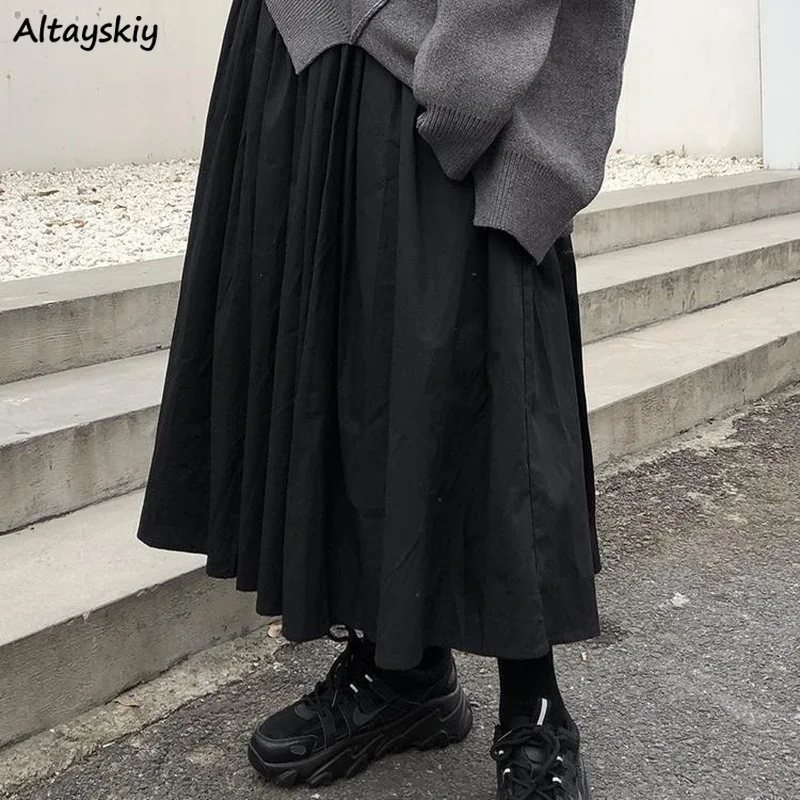

Юбка женская летняя, однотонная, в Корейском стиле, свободная