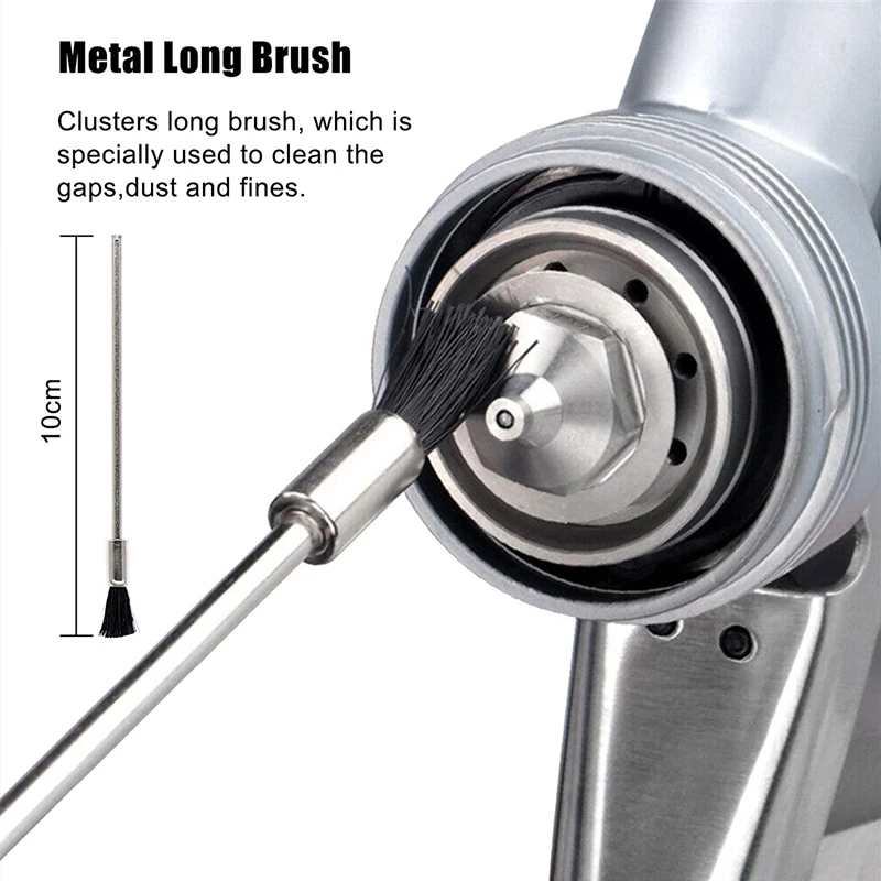 

17Pcs Airbrush Spray Tool Nozzle Cleaning Repair Tool Kit Needle & Brush Set