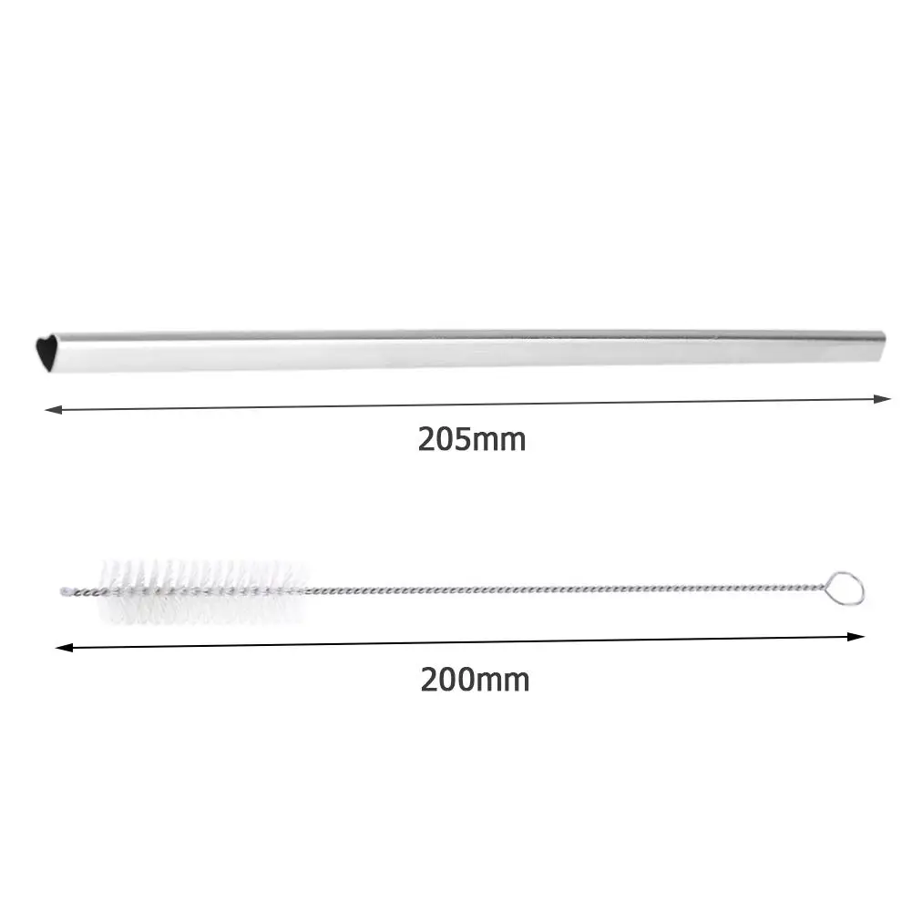 5 шт./компл. соломинка из нержавеющей стали в форме сердца многоразовая для