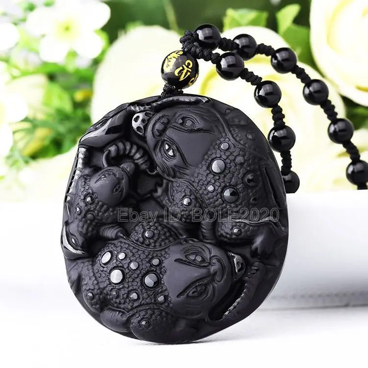 Бесплатная доставка 100% натуральный черный обсидиан ручной резной большой PiXiu Lucky