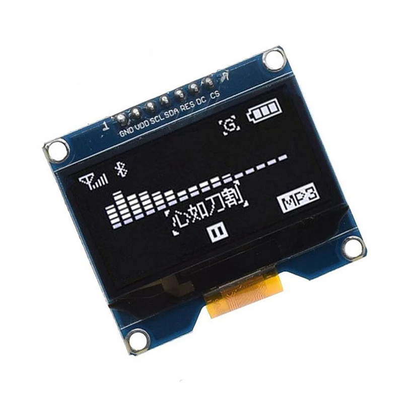 

1.54 inch 7PIN White OLED Screen Module SSD1309 Drive IC Compatible for SSD1306 SPI Interface 128*64