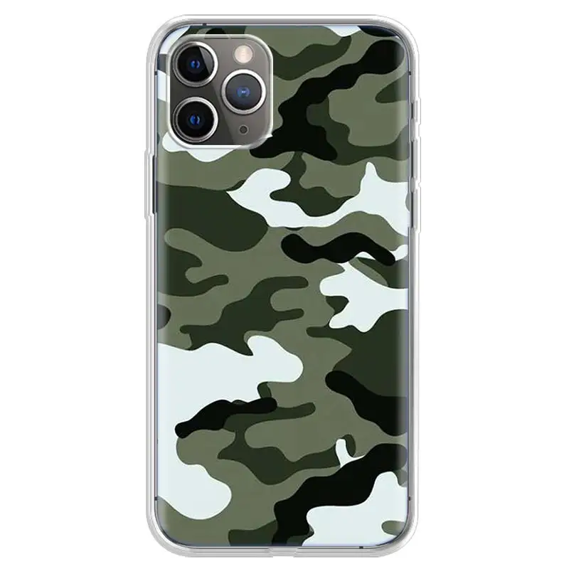 Военный армейский чехол для телефона iphone SE 12 5 5S 6 6S 7 8 11 PLUS X XS MAX XR PRO мягкий