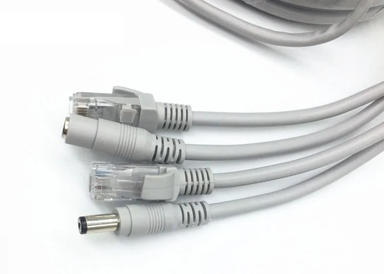 RJ45 Ethernet CCTV кабель Cat5e DC Power Cat5 Интернет сетевой шнур ПК компьютер для POE IP камеры