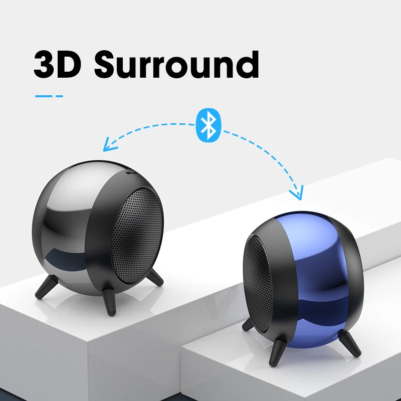 Портативный беспроводной сабвуфер Bluetooth 3D стерео Бас объемные уличные колонки 3 5