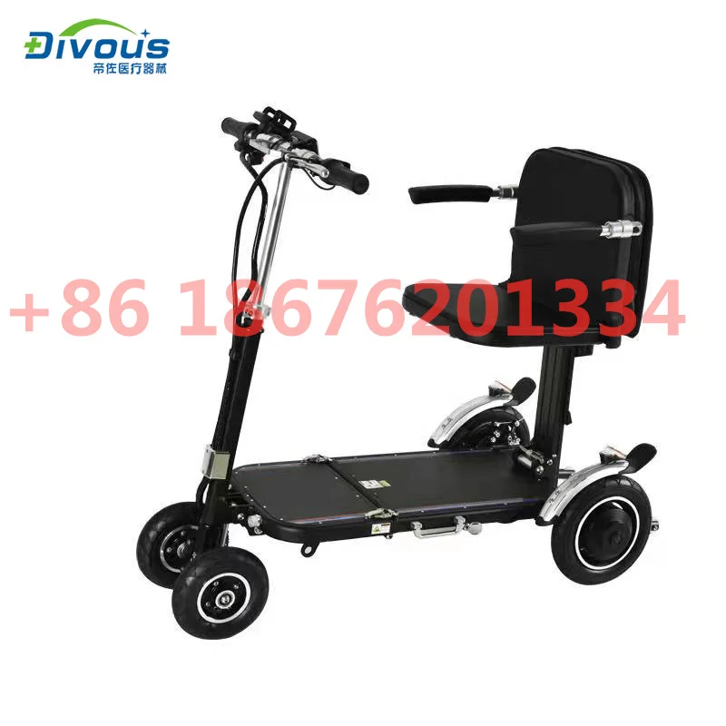Модная Высококачественная складная электрическая инвалидная коляска на 4 колеса