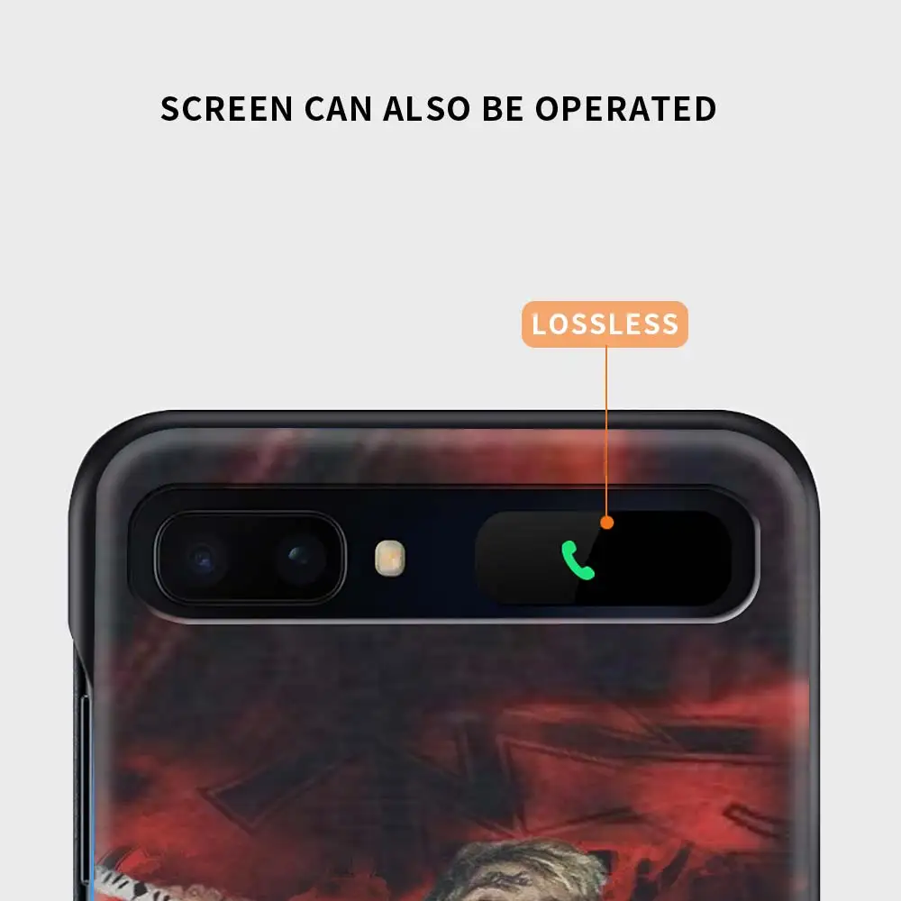 

Coque Case for Samsung Z Flip Pattern Hard Black Shell for Samsung Z Flip 5G Phone Cover Shell Fundas il Peep