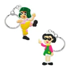 1 шт. брелок из ПВХ, Классическая гоночная игра, мультяшная фигурка, брелок, Милая женская модель, брелок, двойной подарок на день рождения