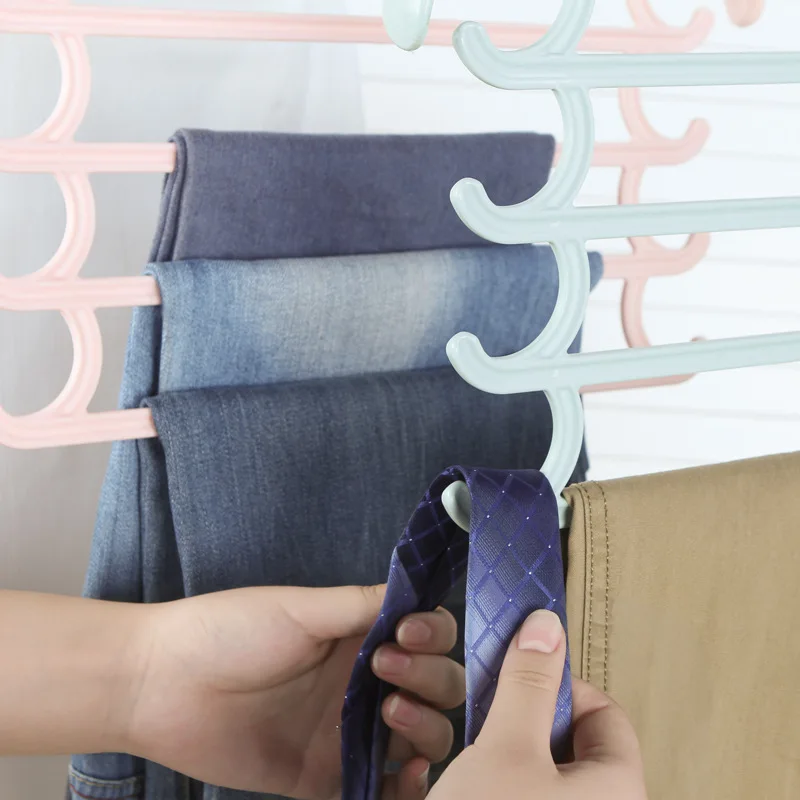 Многофункциональная Волшебная вешалка для брюк в домашнем шкафу шарф приема
