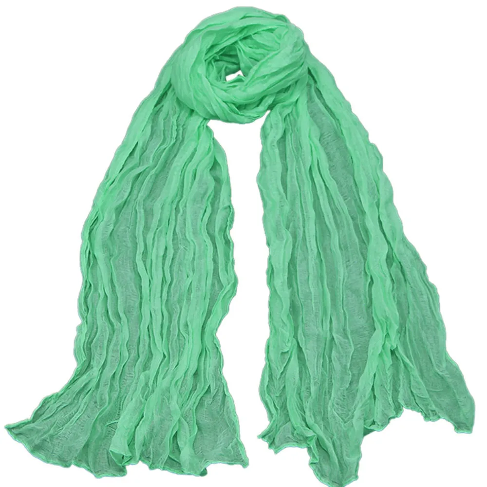 2020 мягкий женский и мужской шарф винтажные длинные мягкие однотонные шарфы