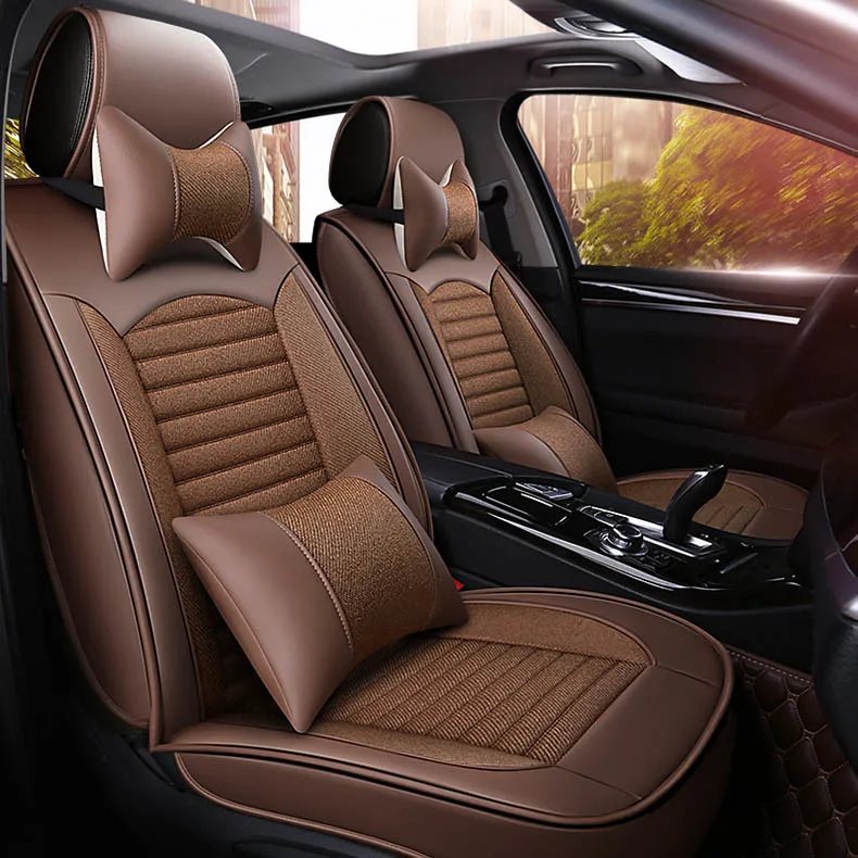 Универсальный чехол для автомобильных сидений кожаный авто toyota peugeot 3008 volvo s60 форд