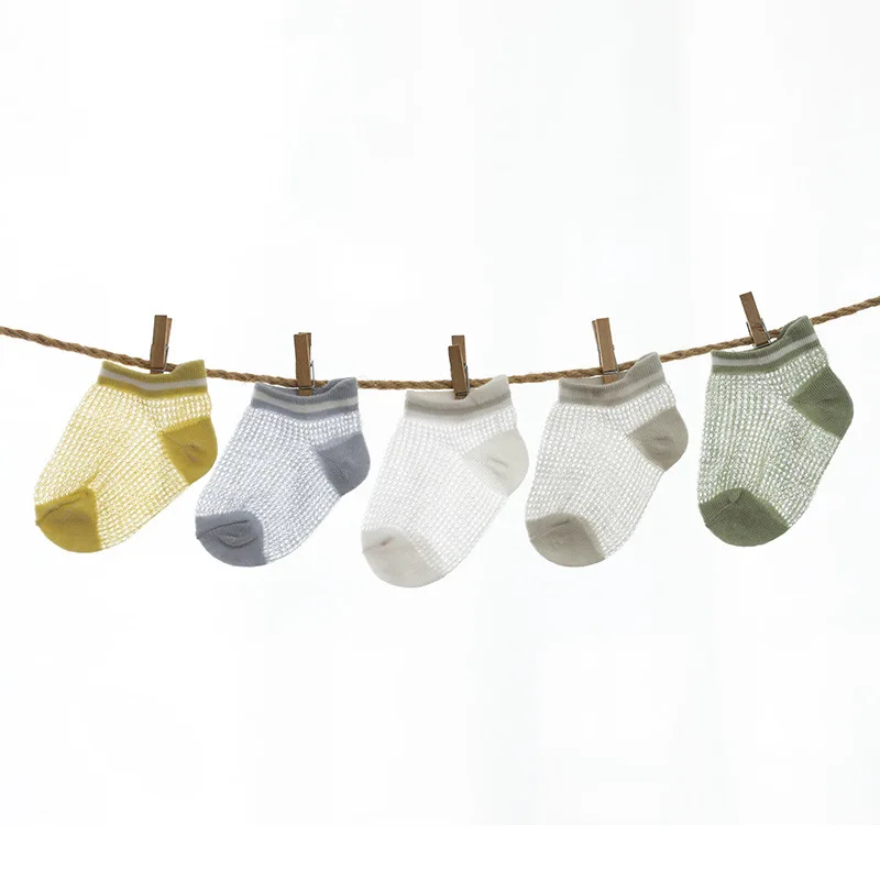 5 пар/лот летние дышащие сетчатые носки для малышей хлопковые девочек