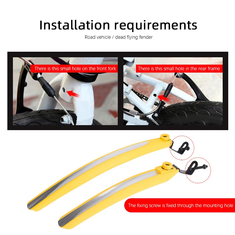 

Road Bicycle Front Rear Fender Retro Bicycle Fixed Gear Bike Fender Bicycle Practical Parts Silver Black Bicycle Parts New