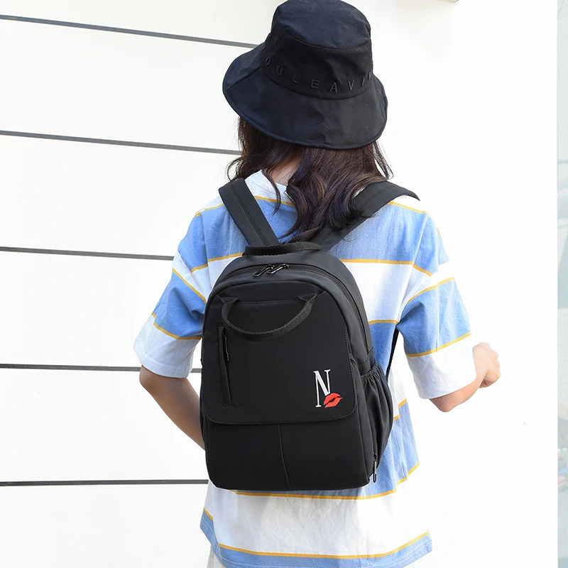 

Women Backpack Oxford Embroidery Teenage Girls School Bags Fashion Designer Shopper Big Traveling Printing Anti Theft