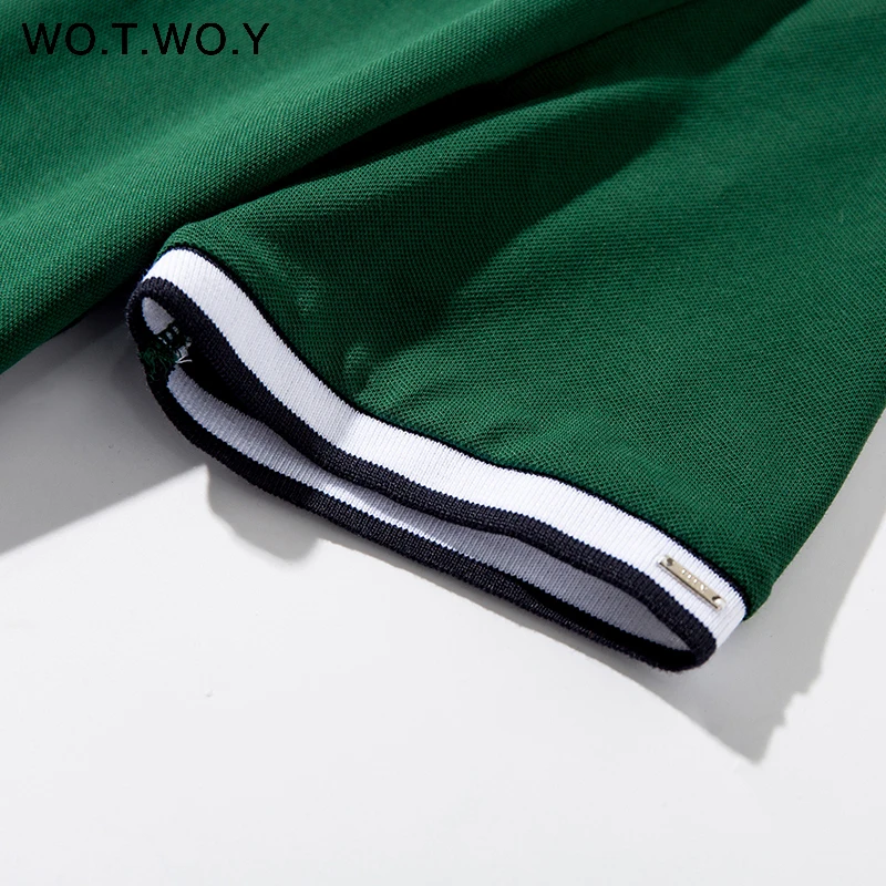 WOTWOY 2020 модные рубашки поло с вышивкой Rabit женские хлопковые повседневные топы