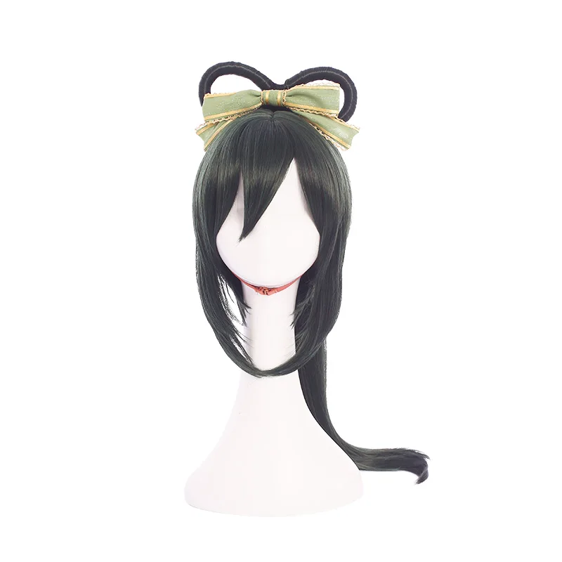 

The High Quality Wigs My Hero Academia Asui Tsuyu Cosplay Lolita Ponytail Unisex Highly Reductive Role Play Accessories