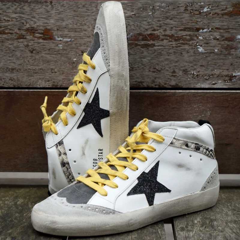 

White Suede Sneakers with Lace Up Vintage Platform Female Sandalias Leopard Mujer Sapato Feminino All Match Shoes Women E2015