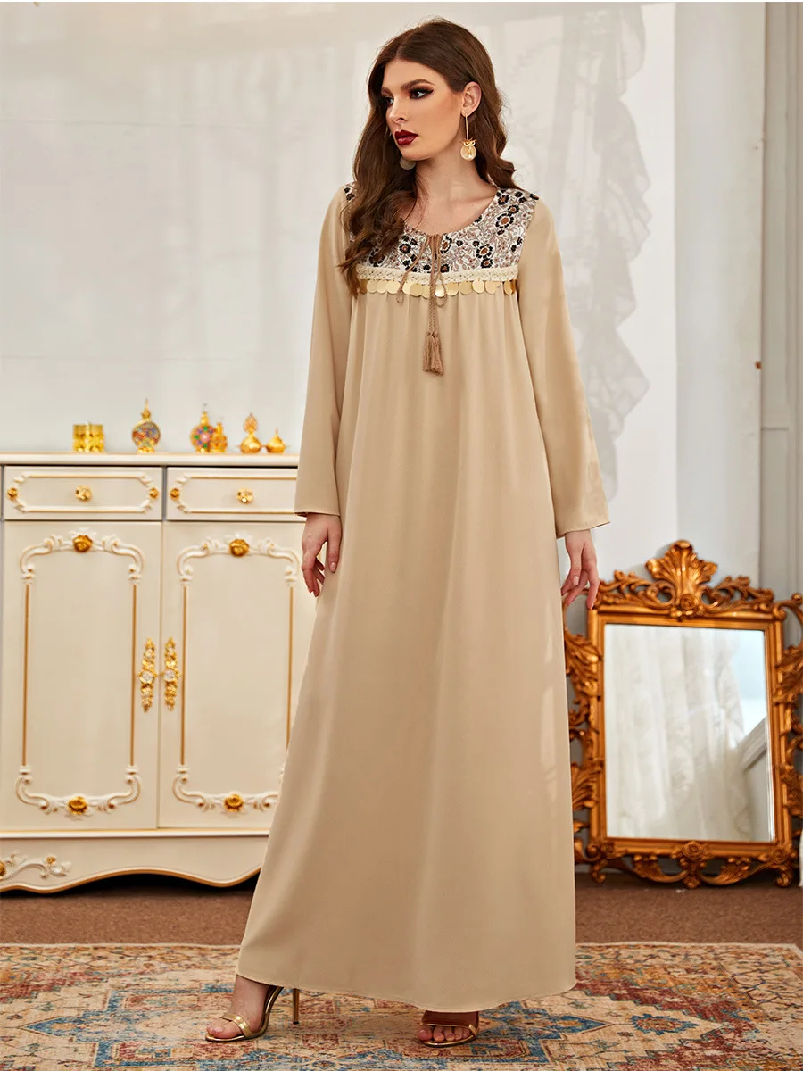 Турция мусульманское длинное платье женское с цветочным принтом Jubah кафтан