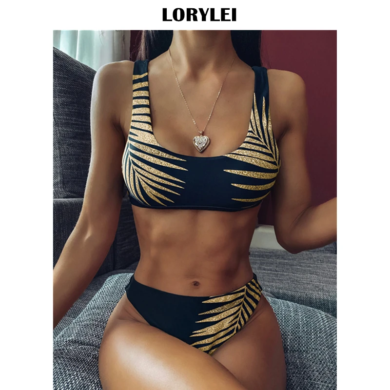 2021 сексуальные бикини женский купальник бандажный купальный костюм с лямкой на