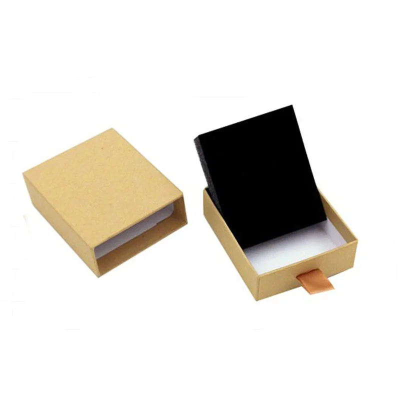 

40pcs/lot 8*7*3cm jewelry organizer box Engagement Ring For Earrings Necklace Kraft Paper Drawer Gift Storage Boxes