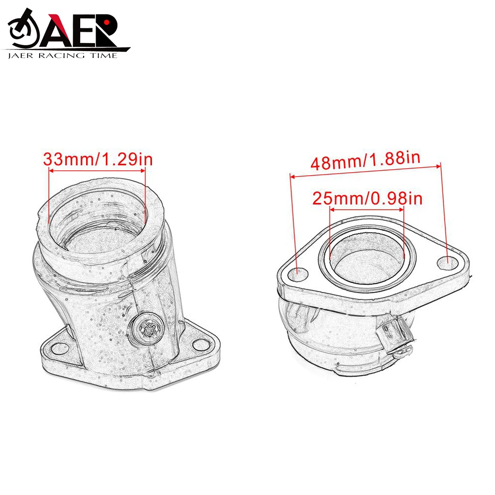 

Motorcycle Carburetter Adapters Insulator Connector For Honda CBT125 Rebel CA250 CMX250 CMX250C Carburetor Interface Glue