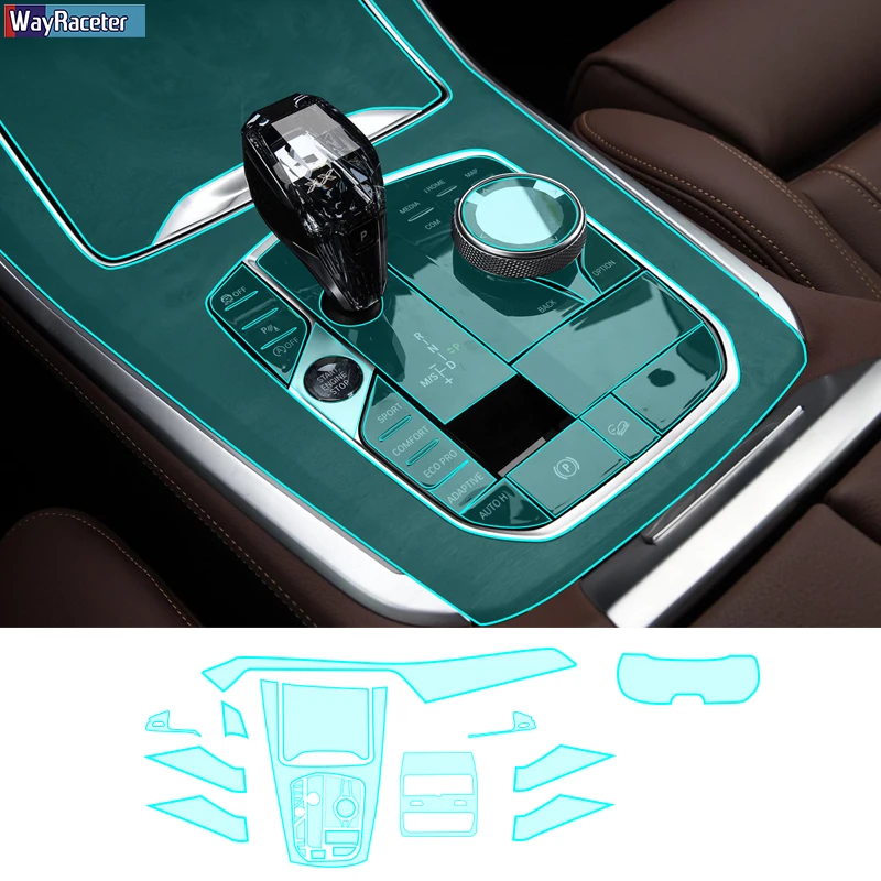 С защитой от царапин из ТПУ с Стикеры салона центральной консоли панель для